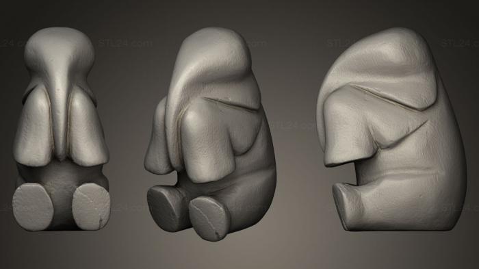 Статуэтки животных (Слон, STKJ_0258) 3D модель для ЧПУ станка